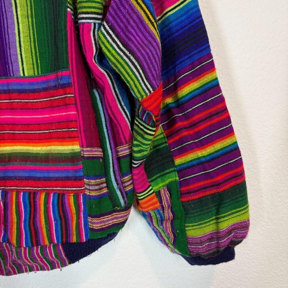 Vintage Patchwork Bomber Jacket 80s Boho Cotton G… - image 7